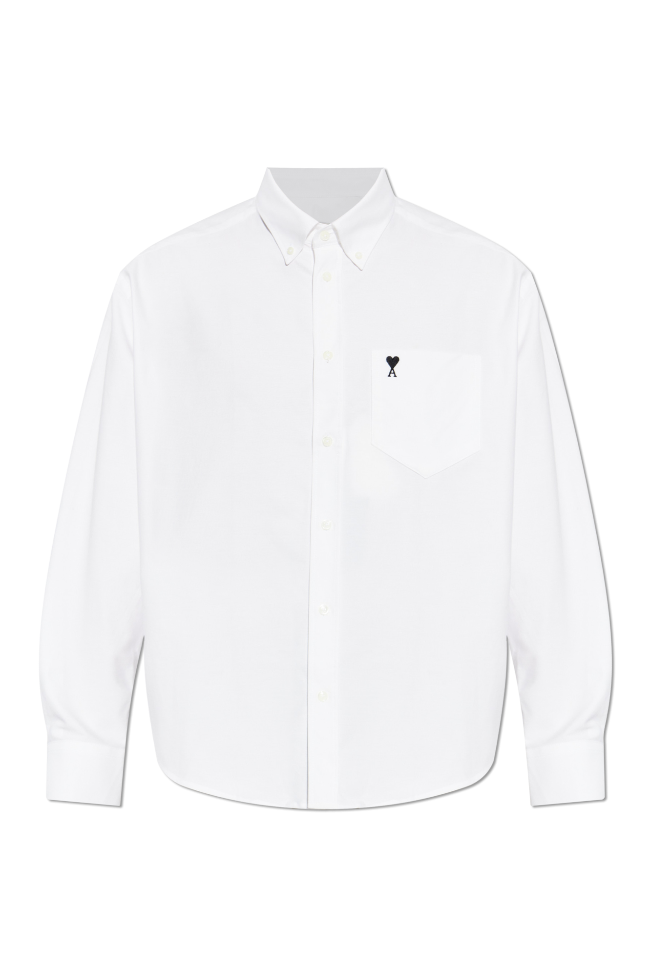 White Shirt with embroidered logo Ami Alexandre Mattiussi - Vitkac